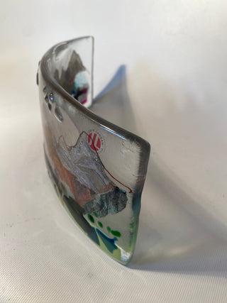 Fused Glass Landscape Curve
