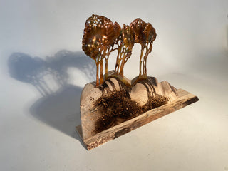 "Terraces" Copper & Wood