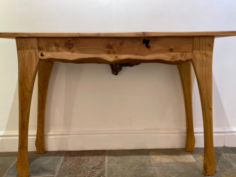 Burr Oak Console Table