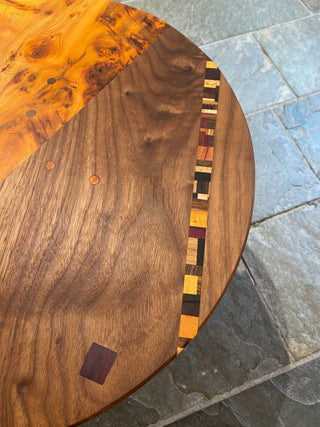 Solid Yew Walnut side Table