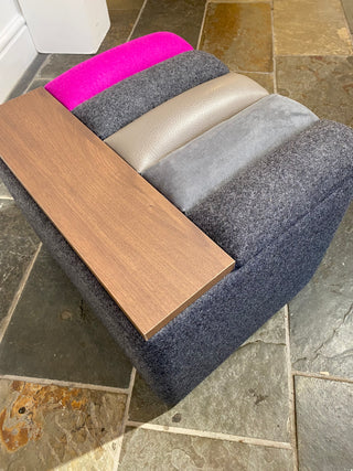 "Purple Edge" Footstool/Side Table