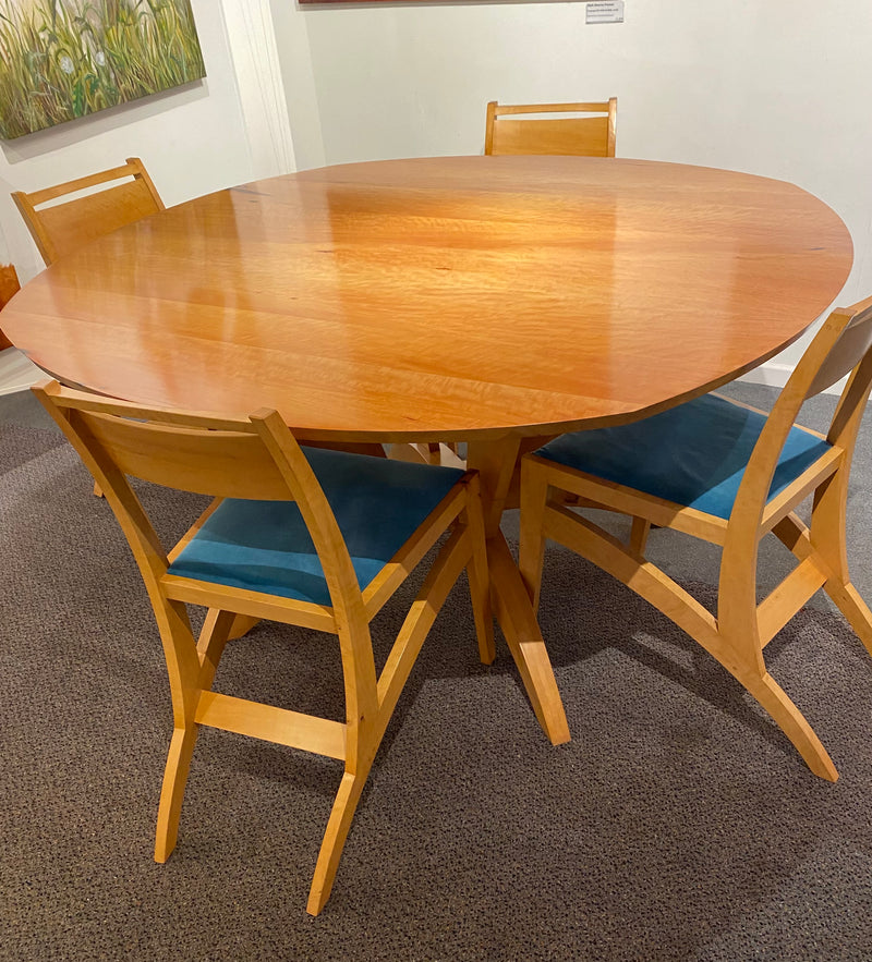 Figured Swiss pear Table & Chairs