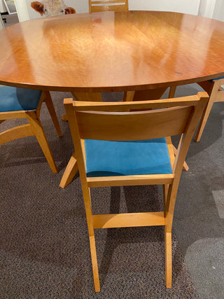 Figured Swiss pear Table & Chairs