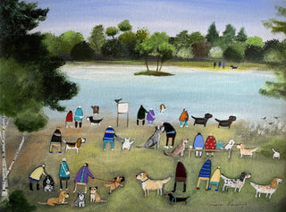 "A Busy Day at Bracebridge Beach Paintings" available at Artifex 