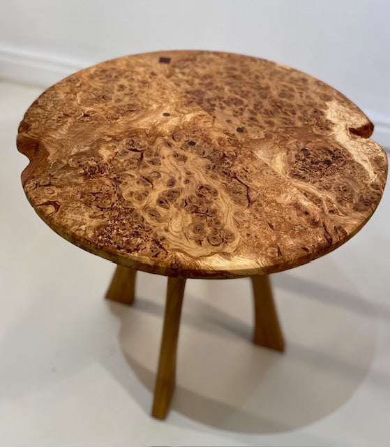 Burr Oak Side Table