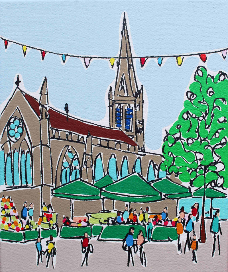 Walk Around Lichfield Market Painting
