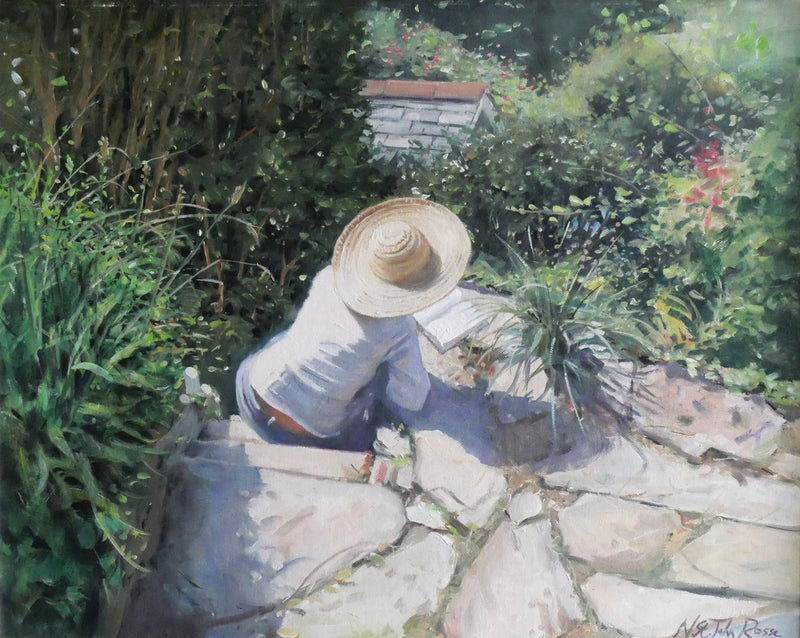 Reading in the garden