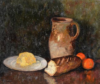 "Still life of bread, butter, oranges and a jug Painting" available at Artifex 