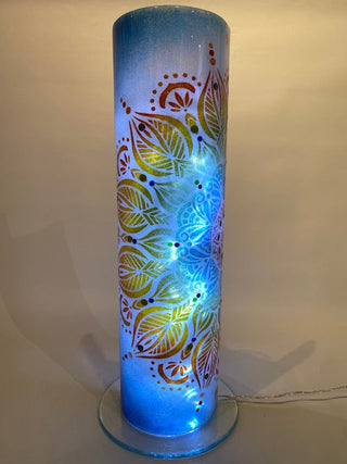 "Mandala lamp with lights" available at Artifex 