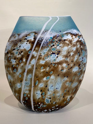 "Large Flat Beach Vase" available at Artifex 