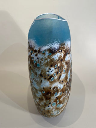 "Large Flat Beach Vase" available at Artifex 