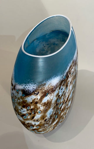 "Large Flat Beach Vase" available at Artifex 