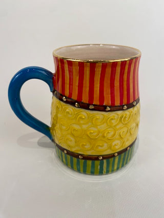 "Ceramic Mug with gold Lustre" available at Artifex 