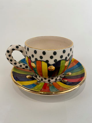 "Ceramic Teacup and Saucer" available at Artifex 