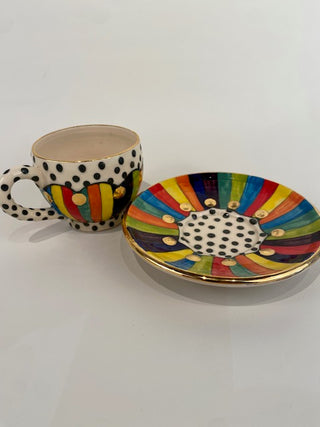 "Ceramic Teacup and Saucer" available at Artifex 