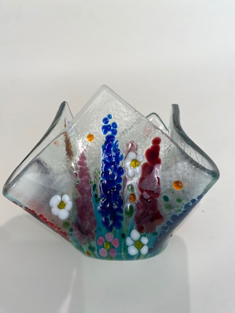 "Sun Fused Glass Vase" available at Artifex 