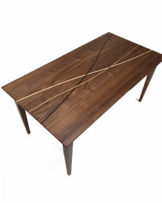 "Walnut Winding Paths table" available at Artifex 
