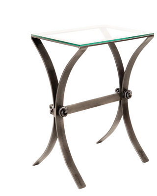 "Jacobean Side Table with Glass Top" available at Artifex 