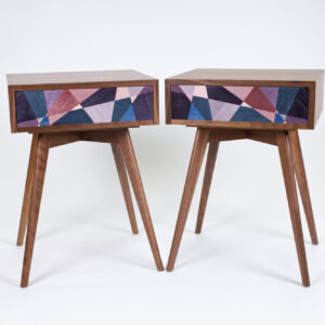 "Lilac Cubist Tables" available at Artifex 