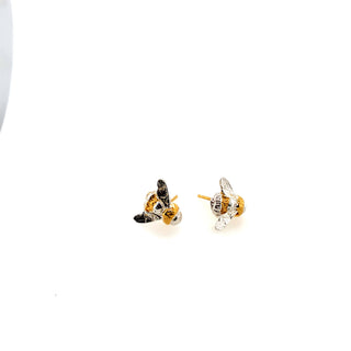 "Silver Gold plate Bee Earrings" available at Artifex 