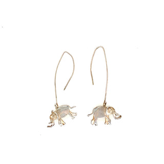 "Solid Silver Elephant Earrings" available at Artifex 