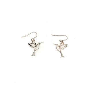 "Solid silver Hummingbird Earrings" available at Artifex 