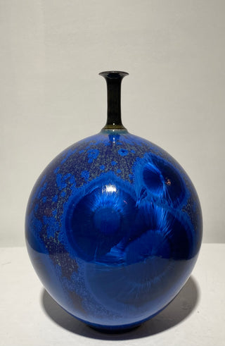"CLM Porcelain  with Iron Crystalline Glaze Blue" available at Artifex 